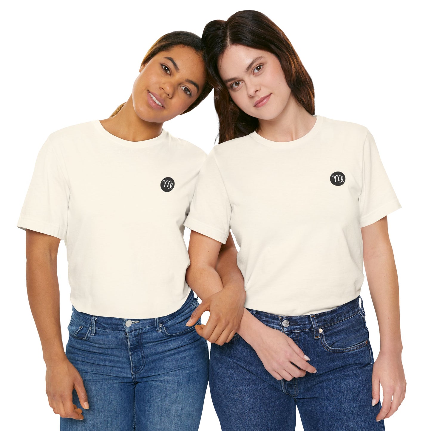 Virgo - Gothic Zodiac T-Shirt. Blue graphic on the back. Zodiac in the Shadows