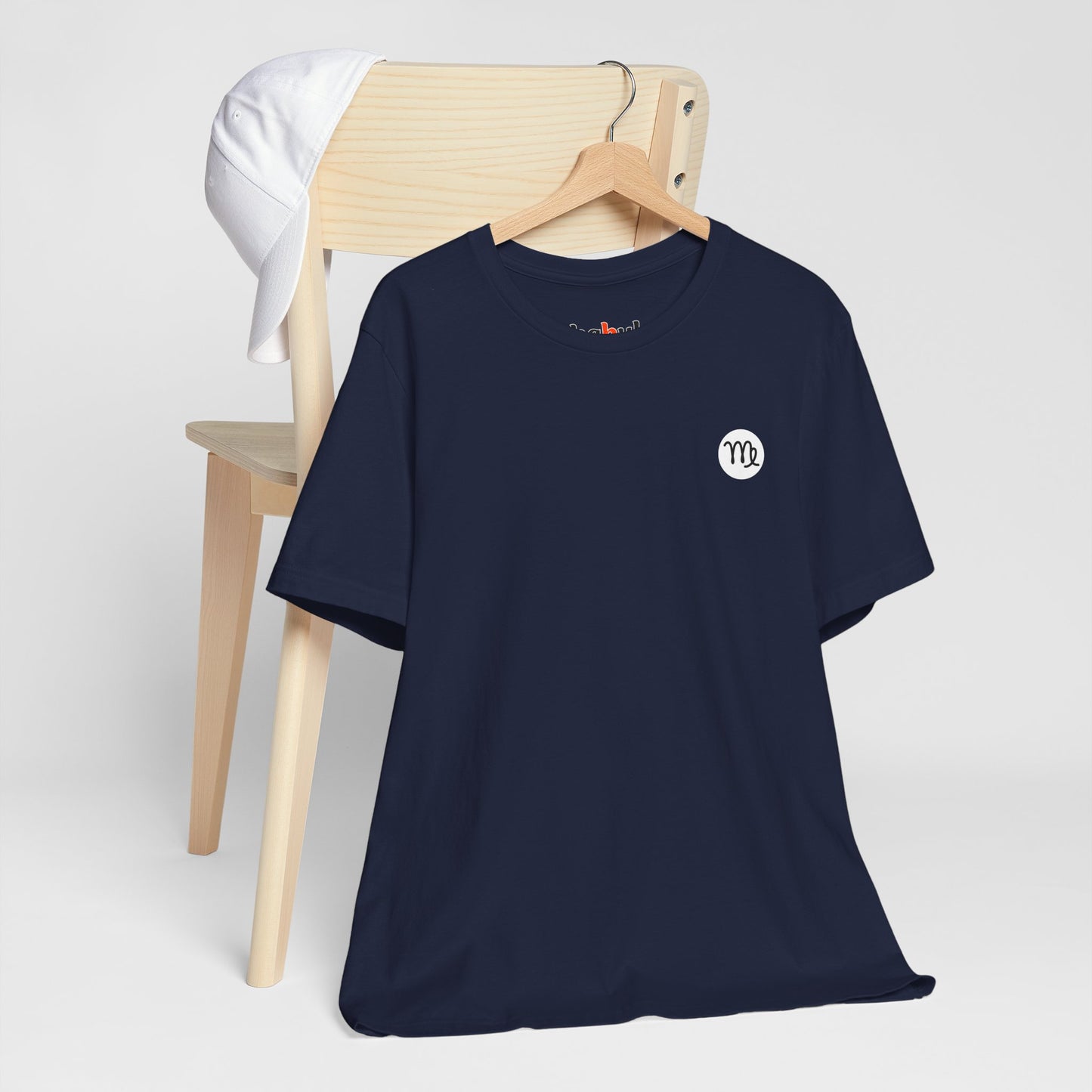 Virgo - Gothic Zodiac T-Shirt. Blue graphic on the back. Zodiac in the Shadows
