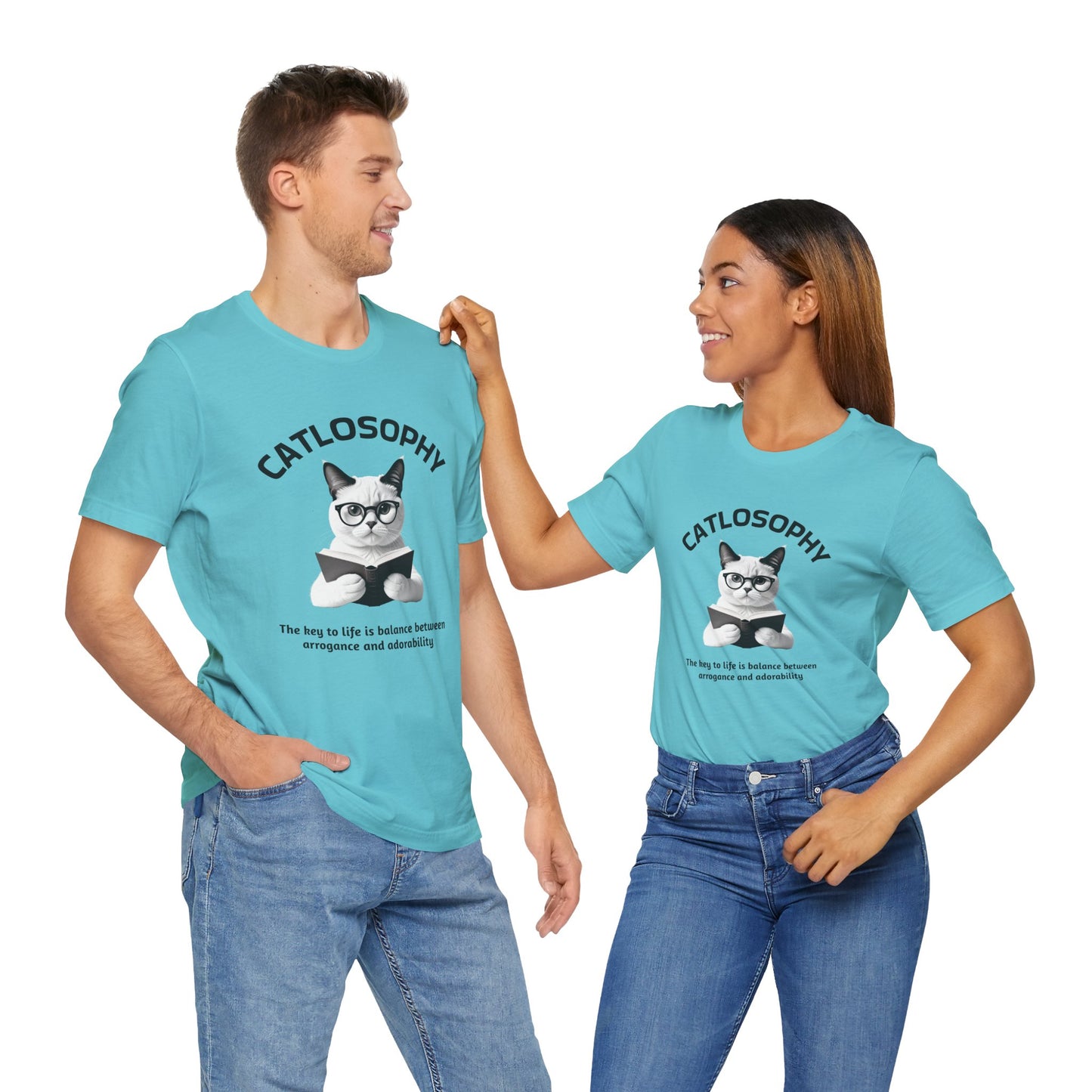 Catlosophy Unisex Jersey Short Sleeve Tee – "The Key to Life" Design