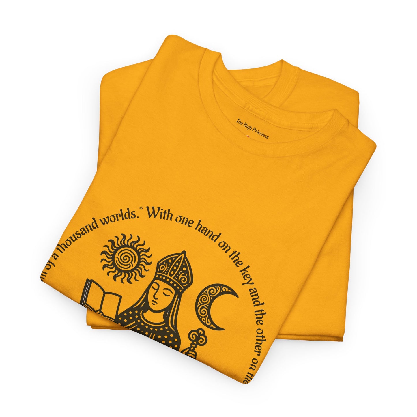 The High Priestess - ArcanaPop T-Shirt – Where Tarot Magic Meets Pop Art