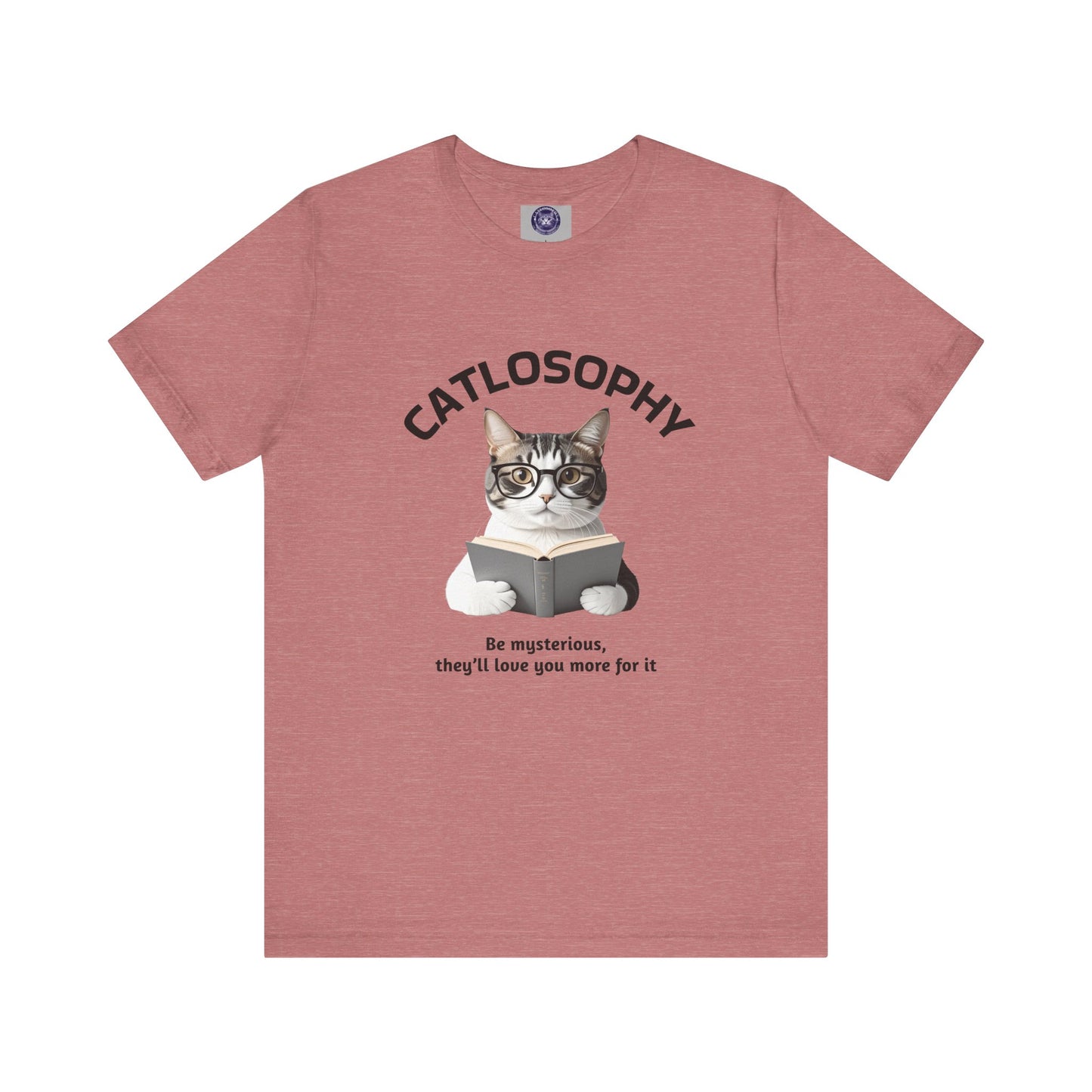 Catlosophy Unisex Jersey Short Sleeve Tee – "Be mysterious" Design