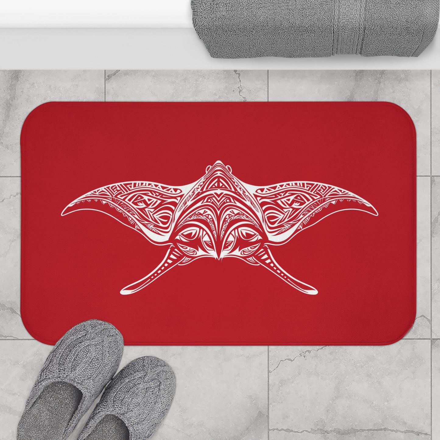 Tribal Bath Mat. Ocean Energy, Tribal Style