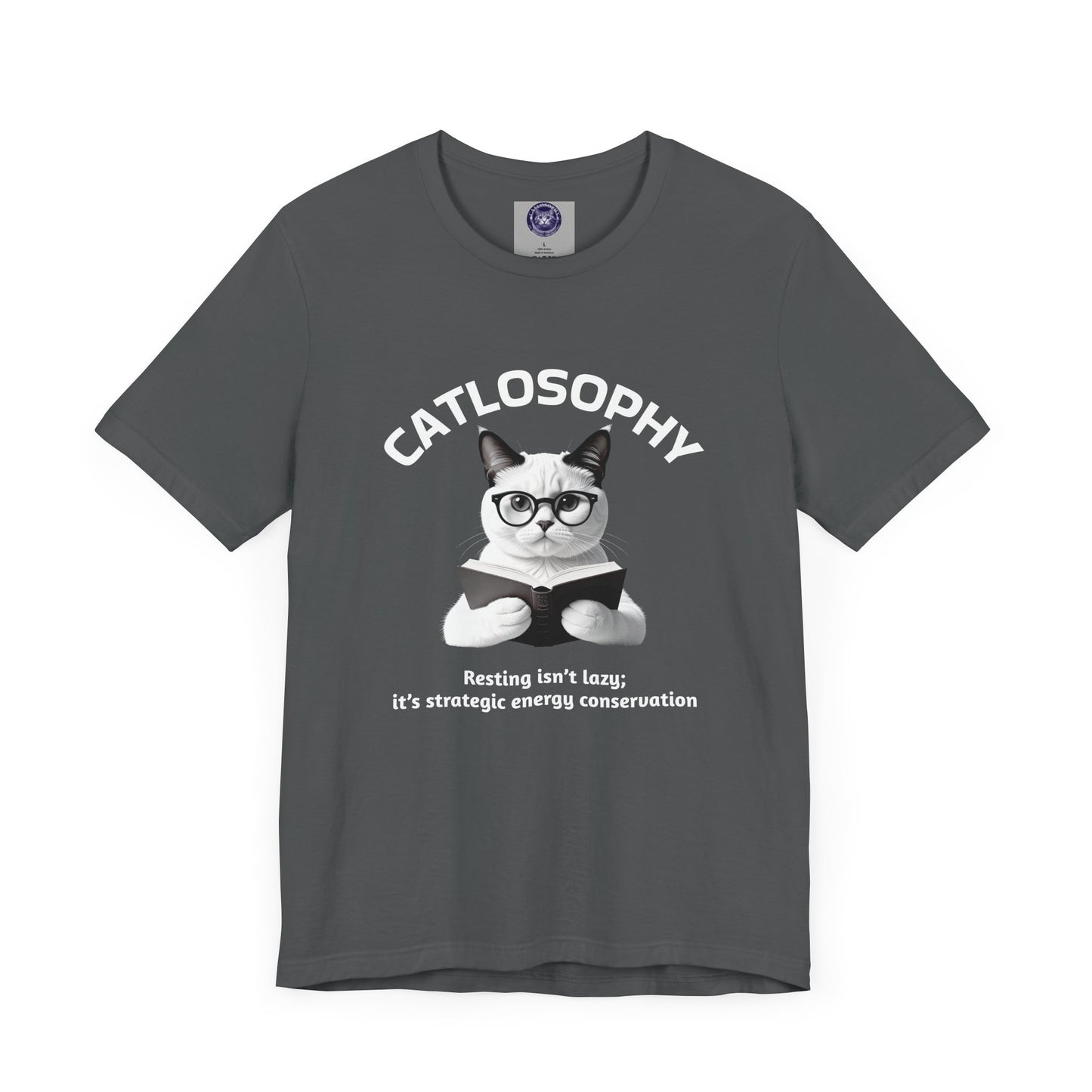 Catlosophy Unisex Jersey Short Sleeve Tee – "Resting isn't Lazy" Design