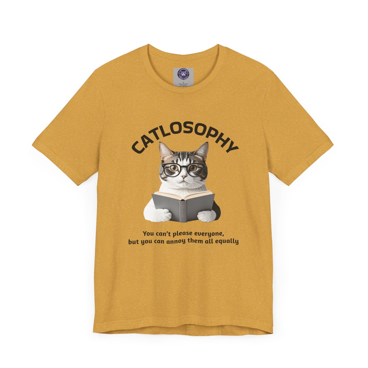 Catlosophy Unisex Jersey Maglietta a maniche corte – Design "Non puoi accontentare tutti"