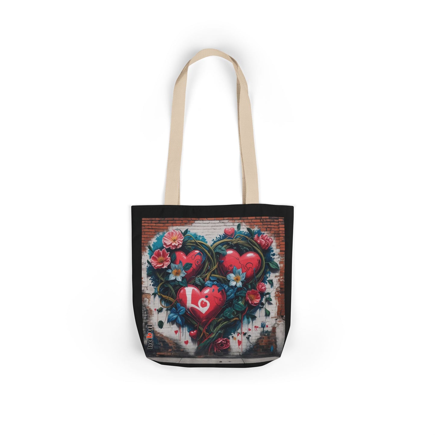 Artistic Surge - Eco-Friendly Canvas Tote Bag - LOVE HEARTS