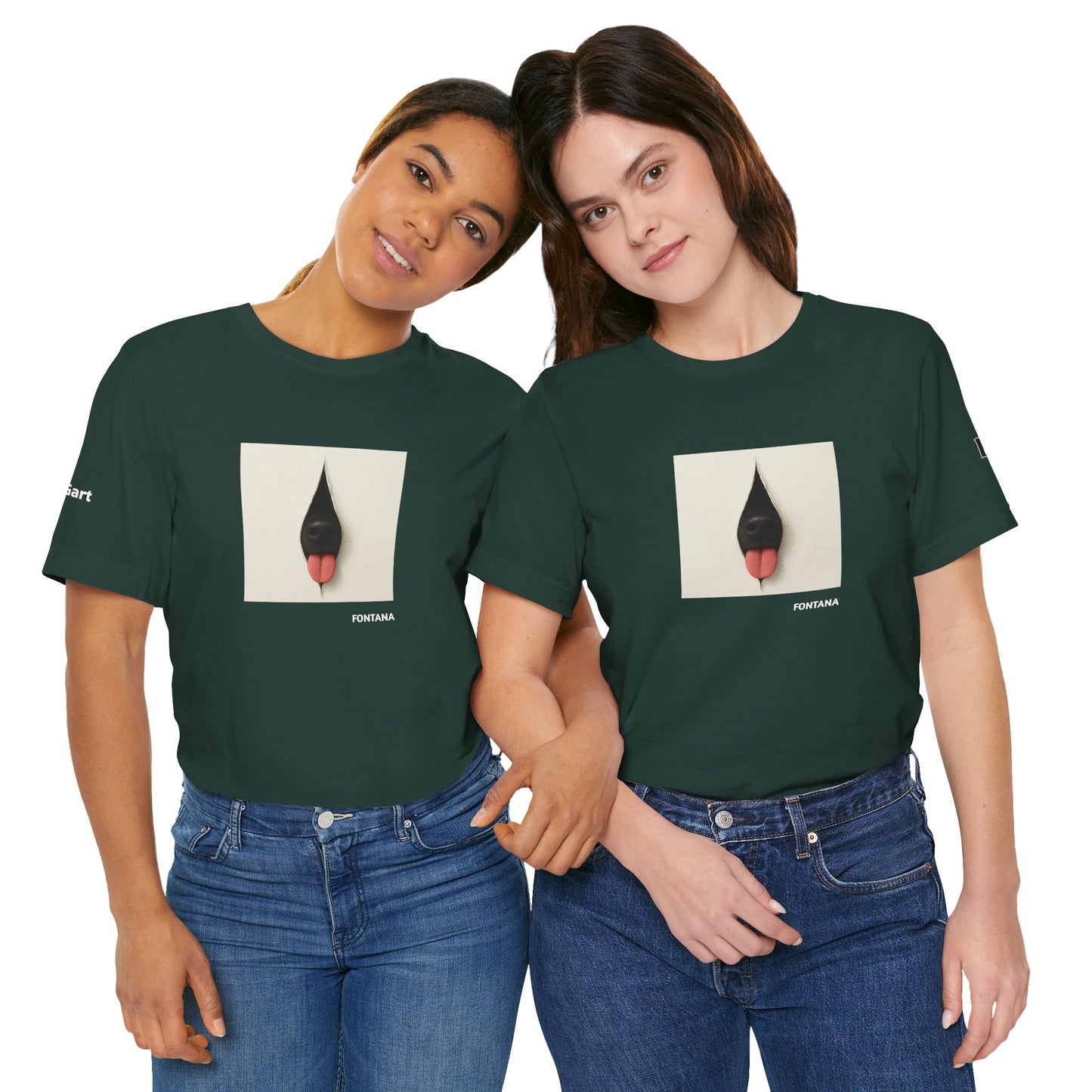 DOGART Unisex Jersey Dog T-Shirt - FONTANA - Iconic Painting Reimagined with Dogs