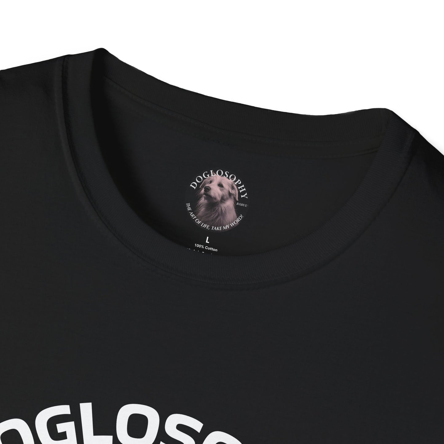 Doglosophy Unisex Softstyle T-Shirt - "Happiness is a Warm Sunbeam" Design
