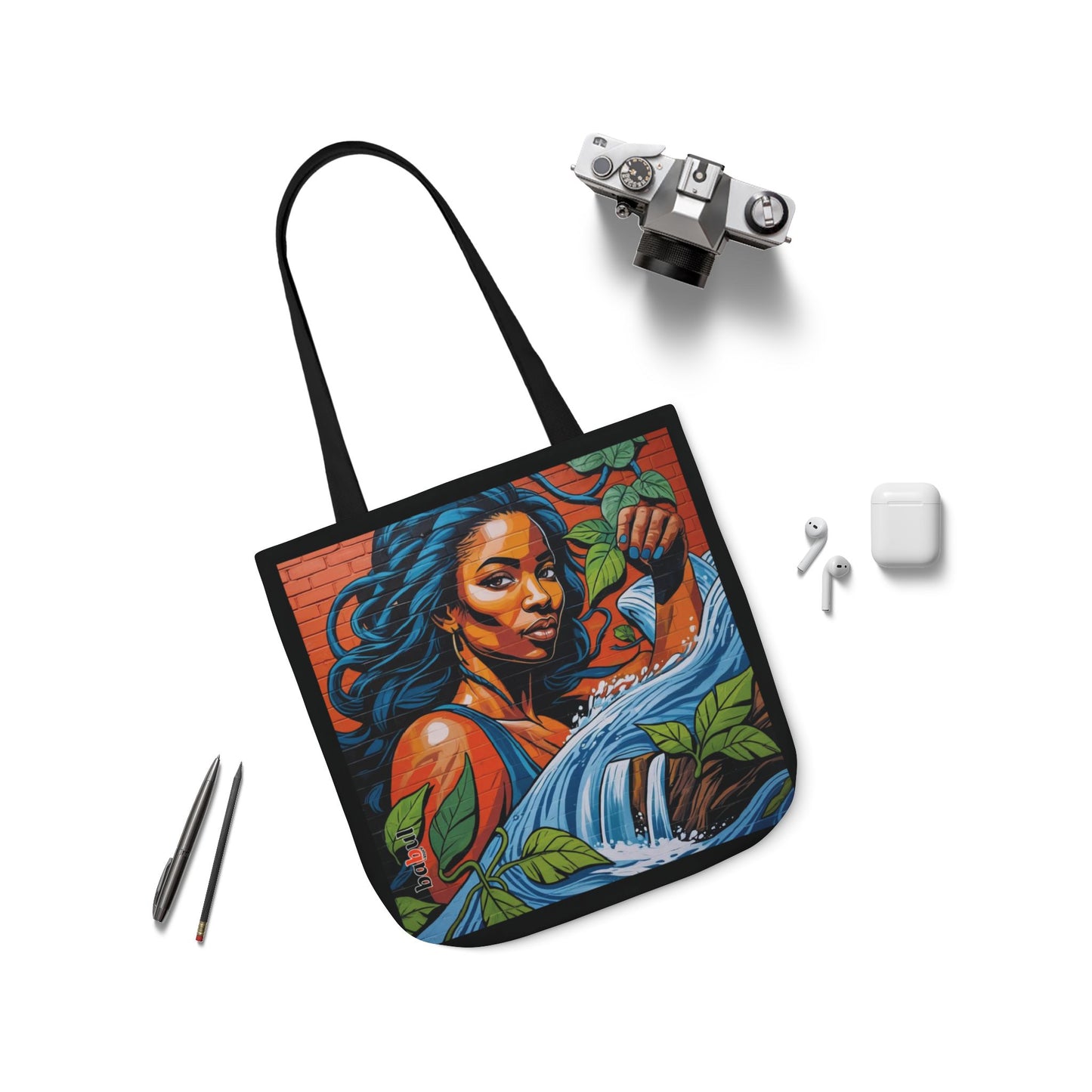 Artistic Surge - Eco-Friendly Canvas Tote Bag - WOMAN WITH WATER