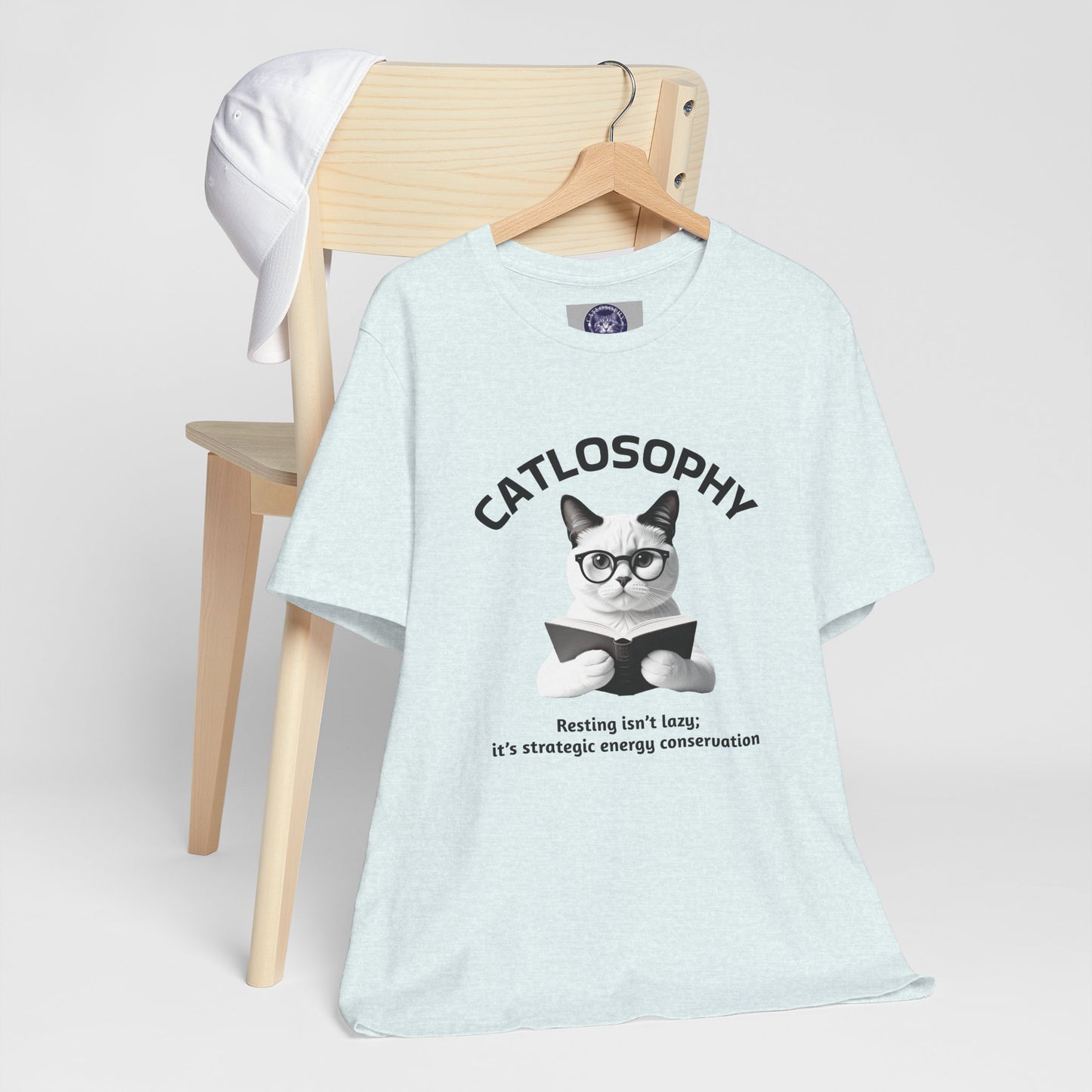 Catlosophy Unisex Jersey Short Sleeve Tee – "Resting isn't Lazy" Design