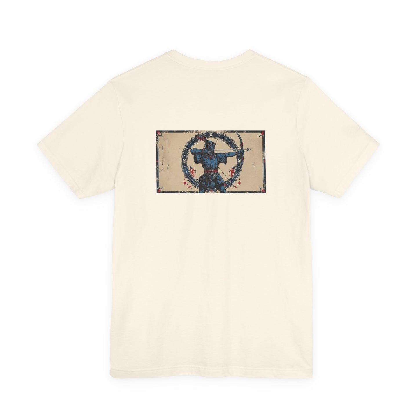 Sagittarius - Gothic Zodiac T-Shirt. Blue graphic on the back. Zodiac in the Shadows