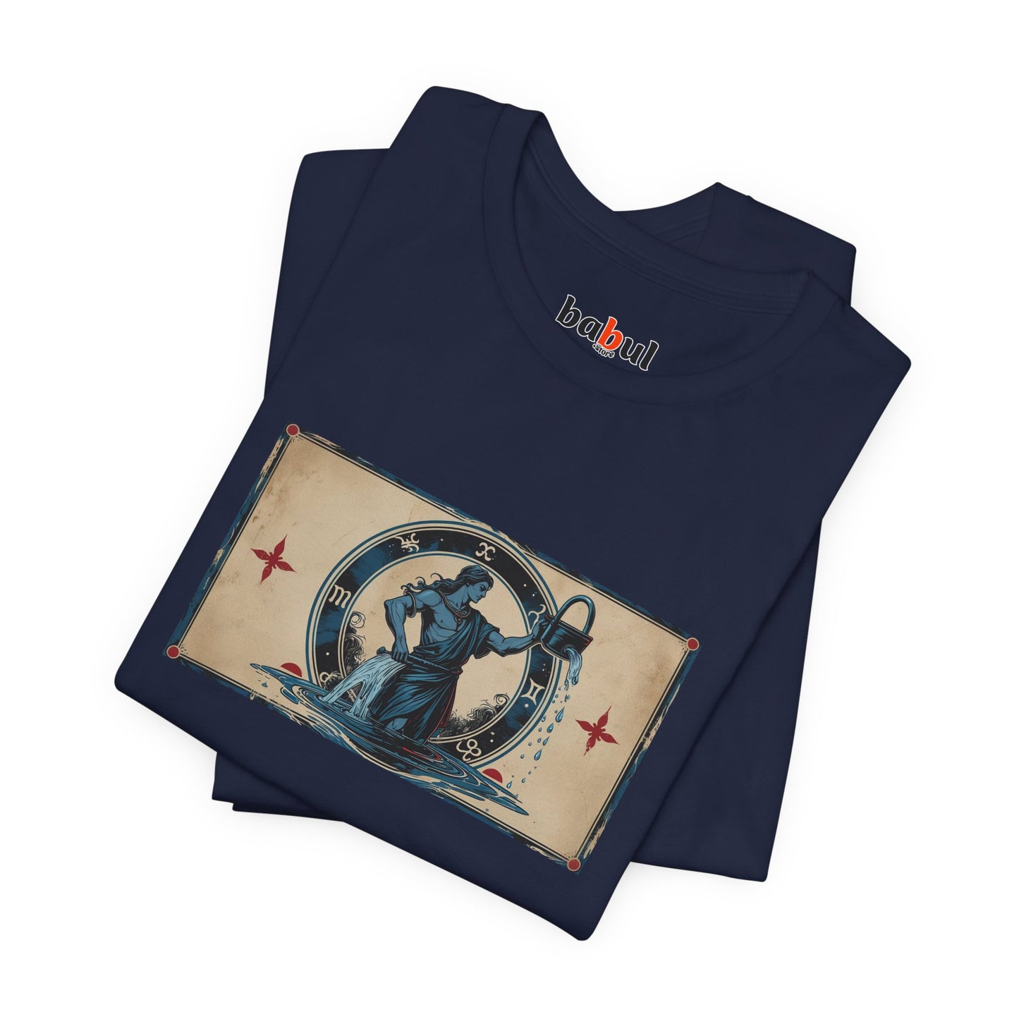 Aquarius - Gothic Zodiac T-Shirt. Zodiac in the Shadows