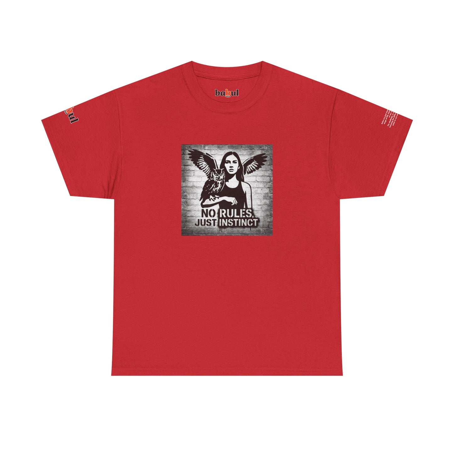 Rebel Graphic Tee - Unisex Heavy Cotton T-Shirt for the Wild at Heart. Rebel Tees, Born to Be Worn - NO RULES, JUST INSTINCT