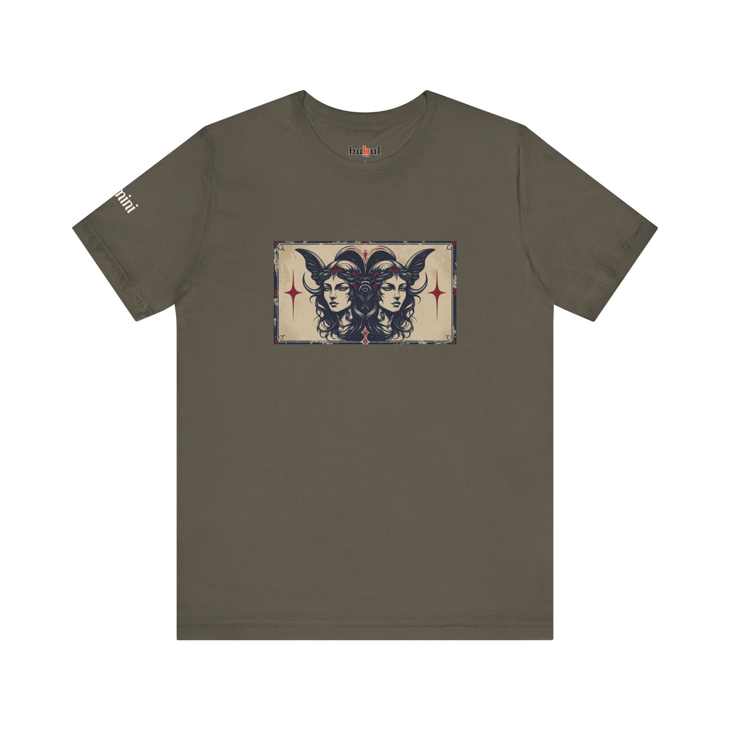 Gemini - Gothic Zodiac T-Shirt. Zodiac in the Shadows