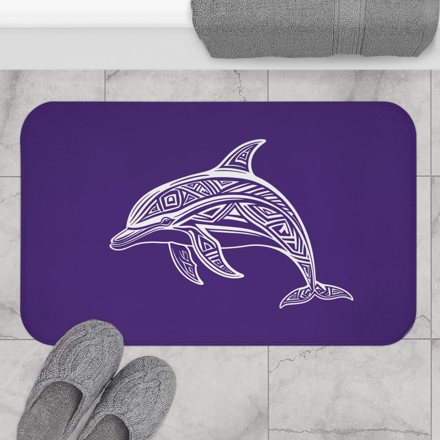 Tribal Bath Mat. Ocean Energy, Tribal Style