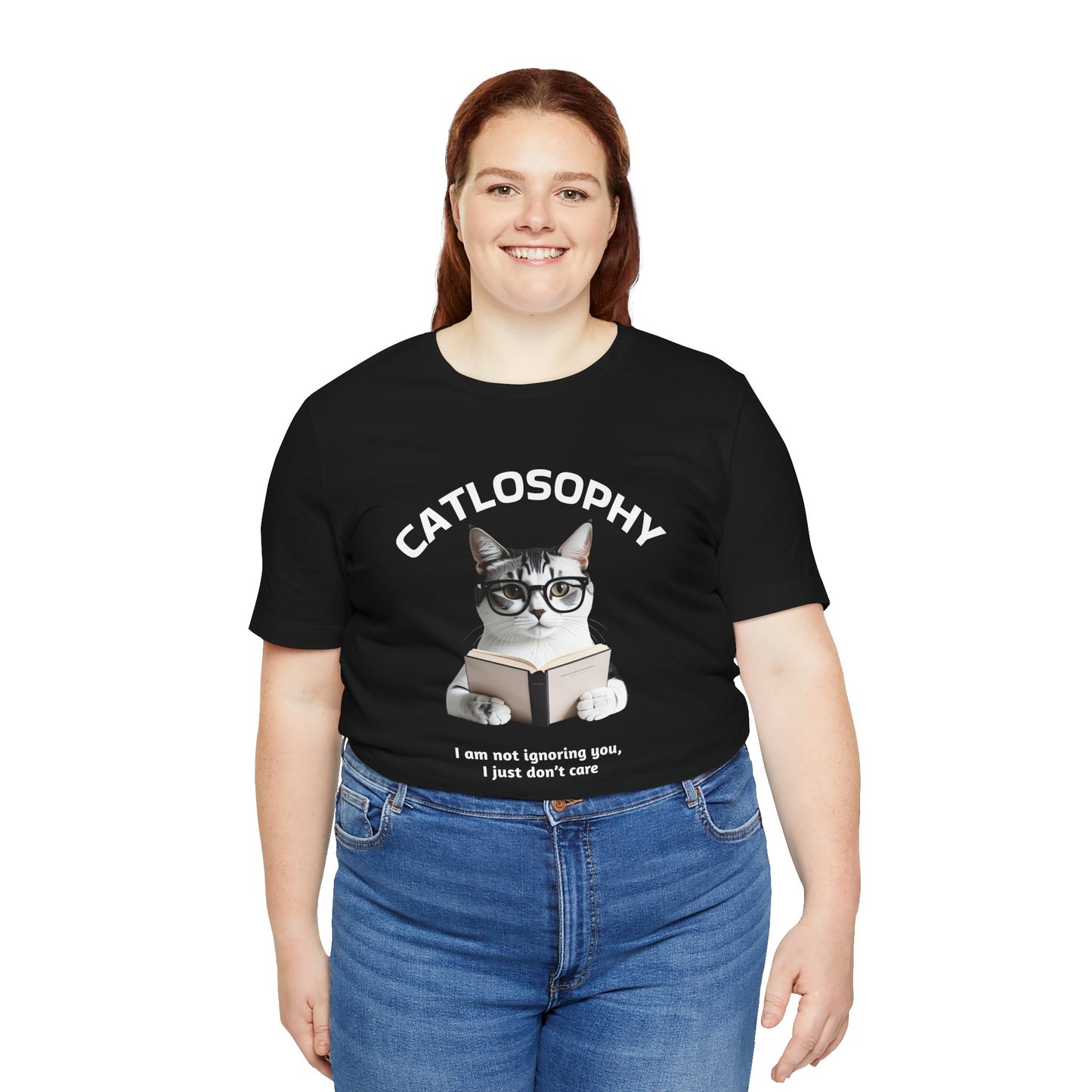 Catlosophy Unisex Jersey Short Sleeve Tee – "I am not ignoring you" Design