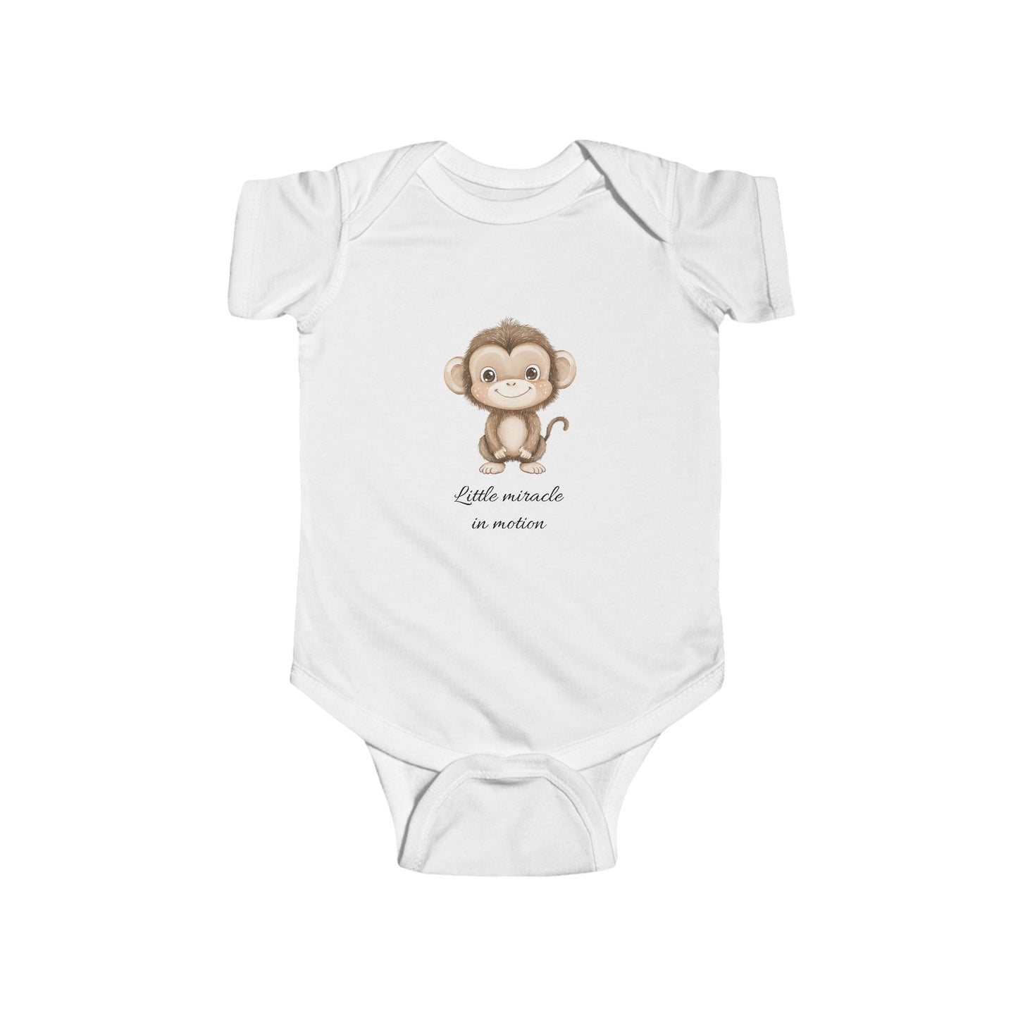 Adorable Baby Bodysuit with Monkey Design