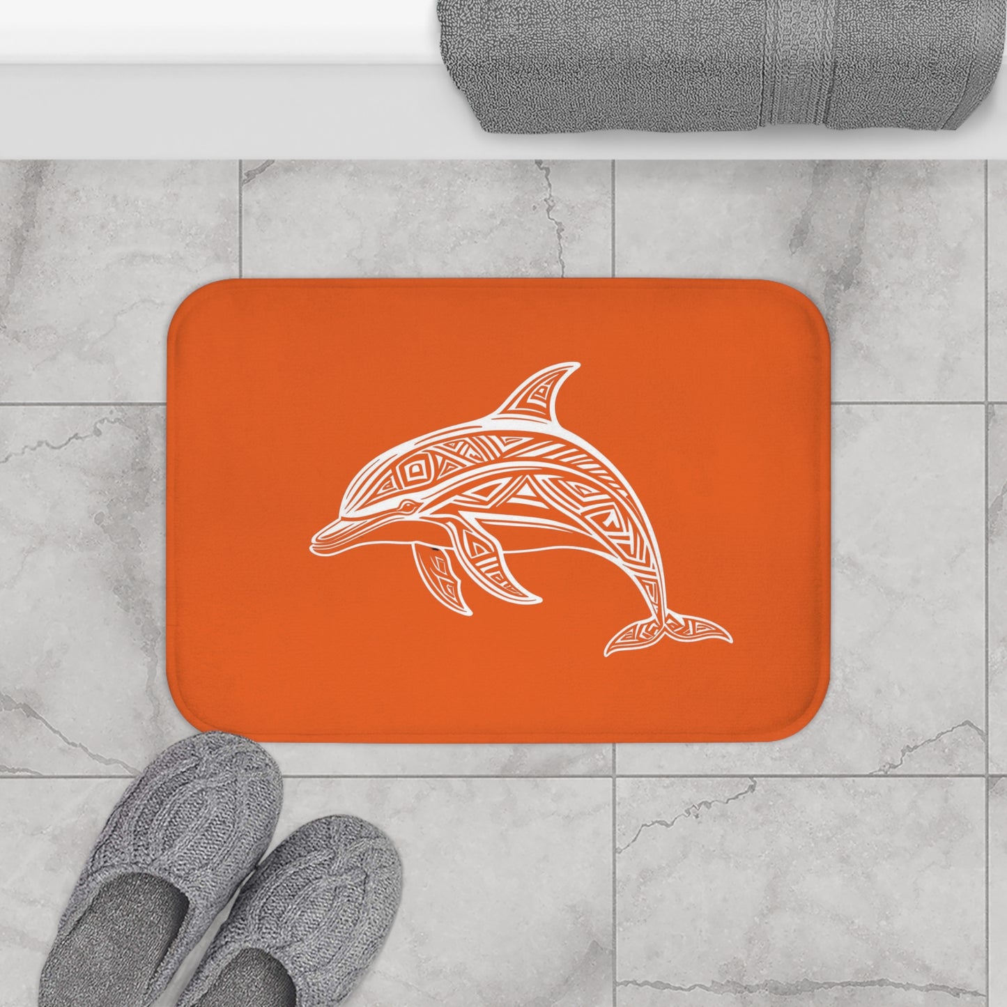 Tribal Bath Mat. Ocean Energy, Tribal Style