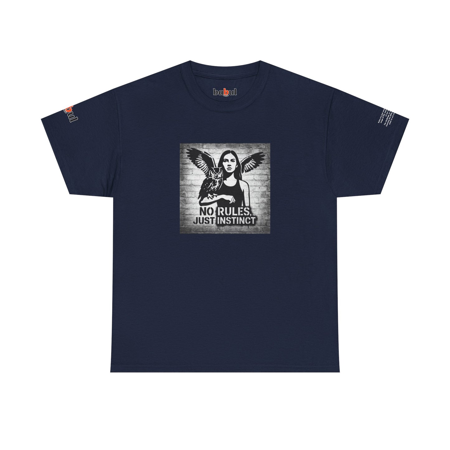 Rebel Graphic Tee - Unisex Heavy Cotton T-Shirt for the Wild at Heart. Rebel Tees, Born to Be Worn - NO RULES, JUST INSTINCT