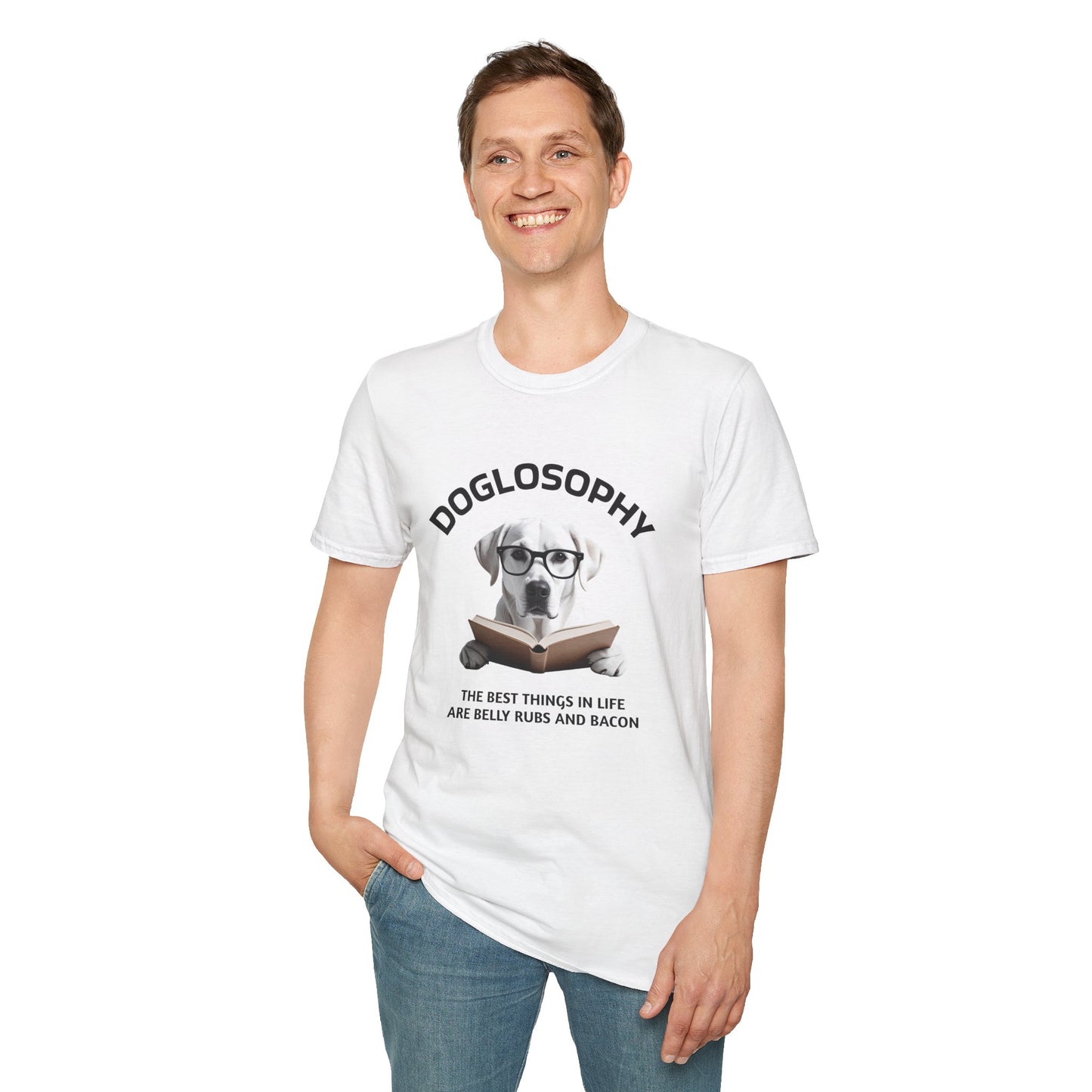 Doglosophy Unisex Softstyle T-Shirt - "The Best Things in Life" Design