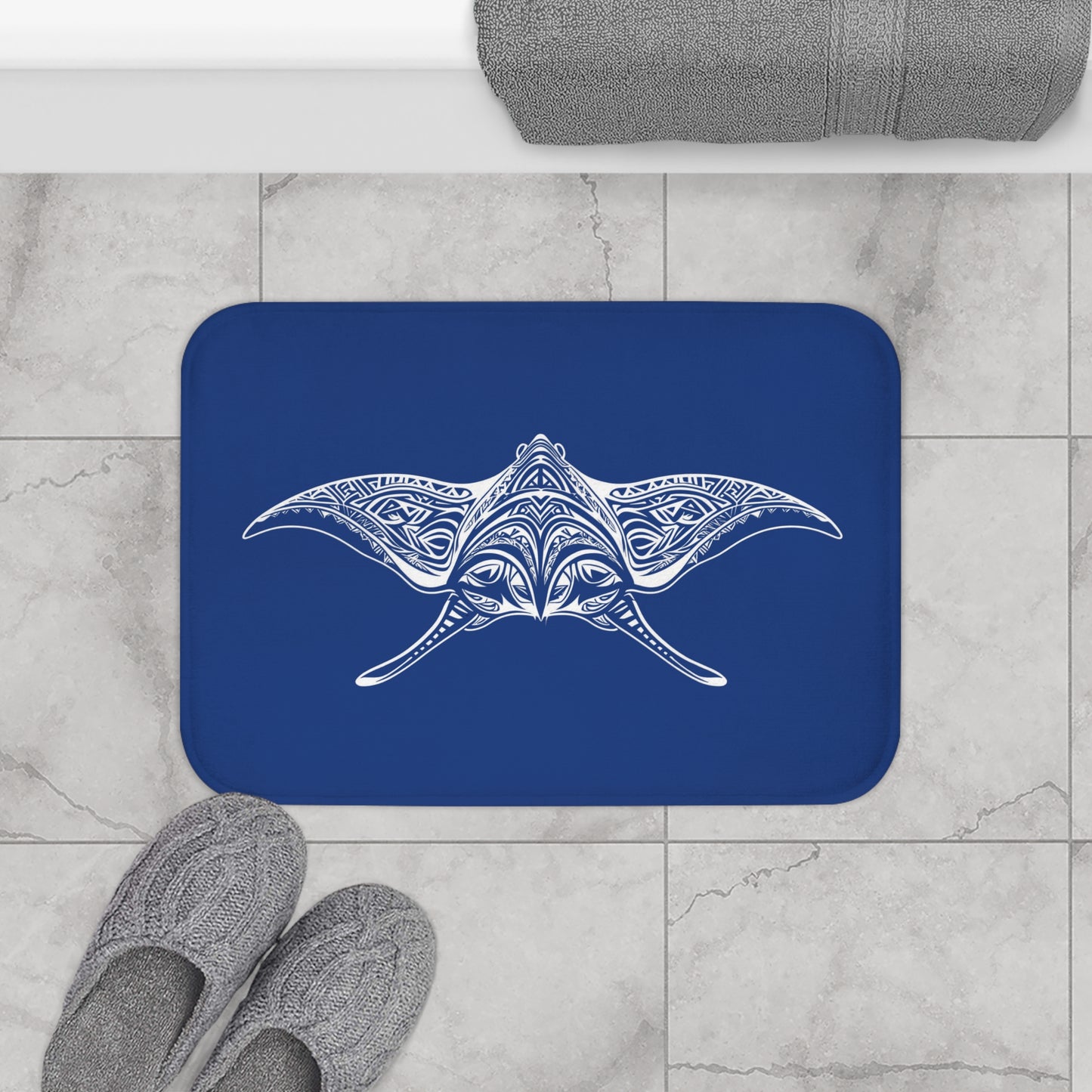 Tribal Bath Mat. Ocean Energy, Tribal Style