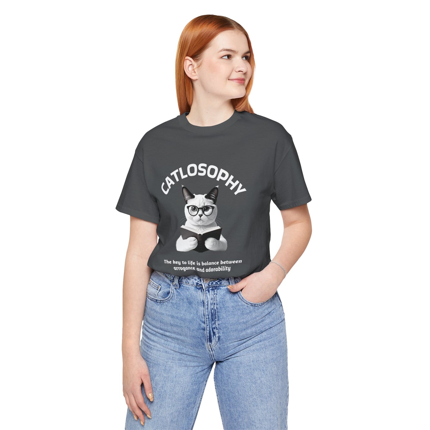 Catlosophy Unisex Jersey Short Sleeve Tee – "The Key to Life" Design