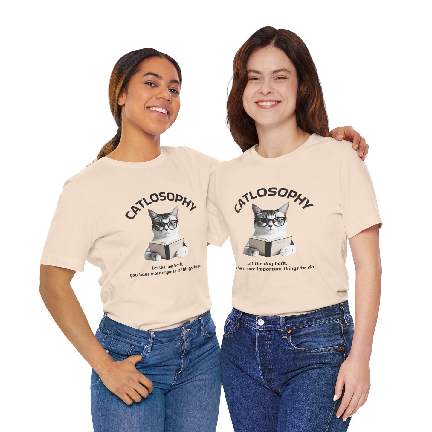 Catlosophy Unisex Jersey Short Sleeve Tee – "Let the dog bark" Design