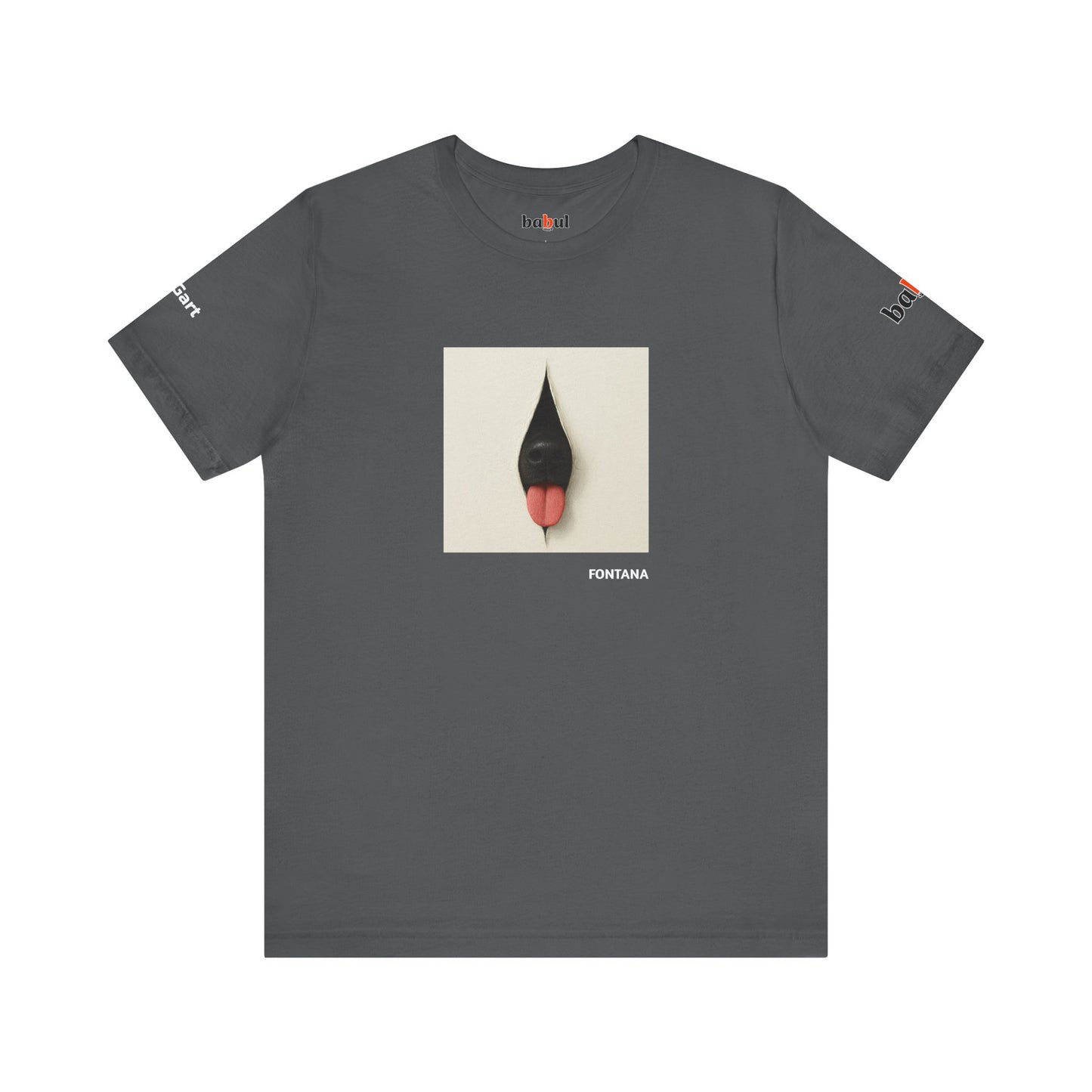 DOGART Unisex Jersey Dog T-Shirt - FONTANA - Iconic Painting Reimagined with Dogs