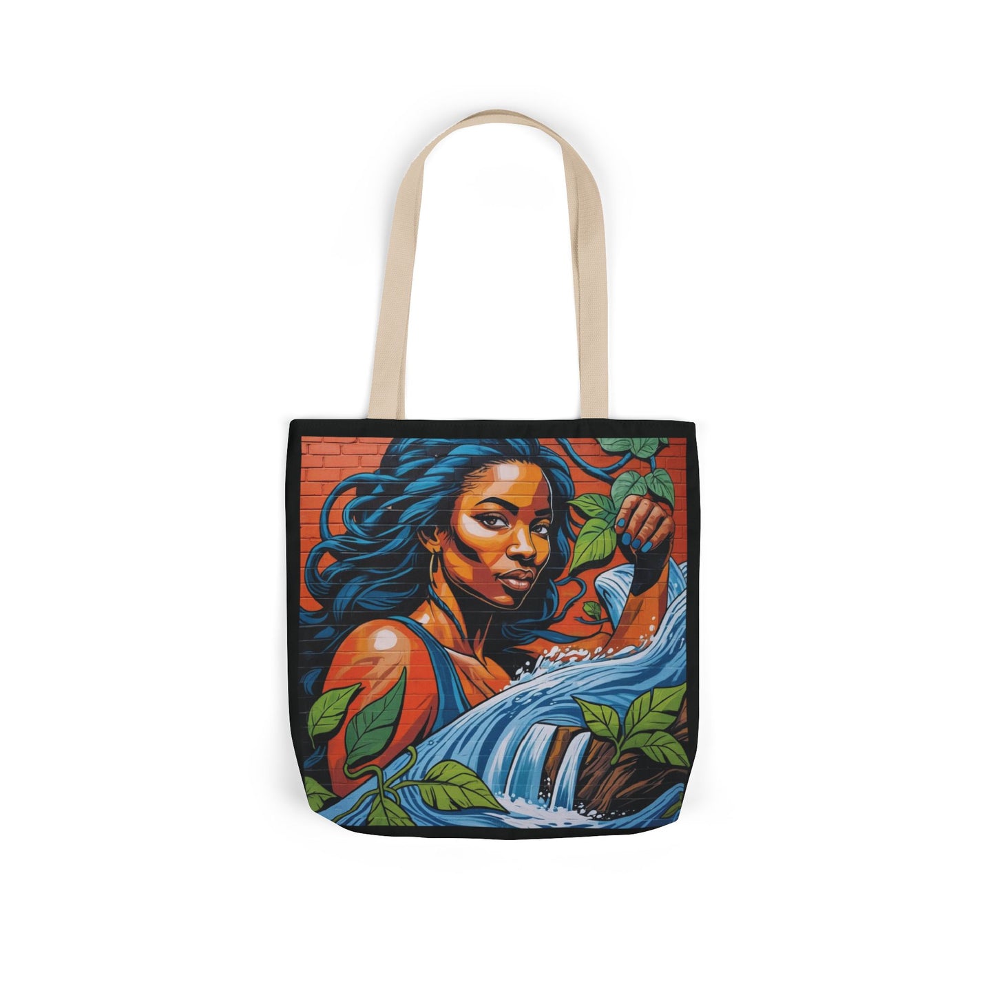 Artistic Surge - Eco-Friendly Canvas Tote Bag - WOMAN WITH WATER