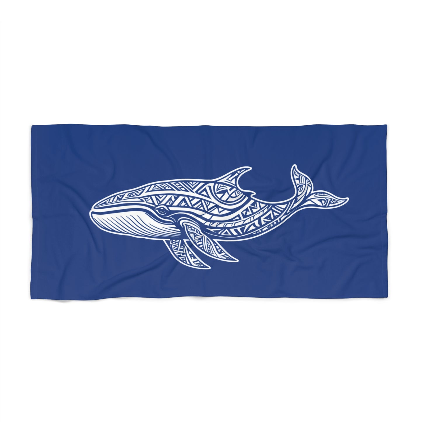 Tribal Waves Beach Towel - WHALE