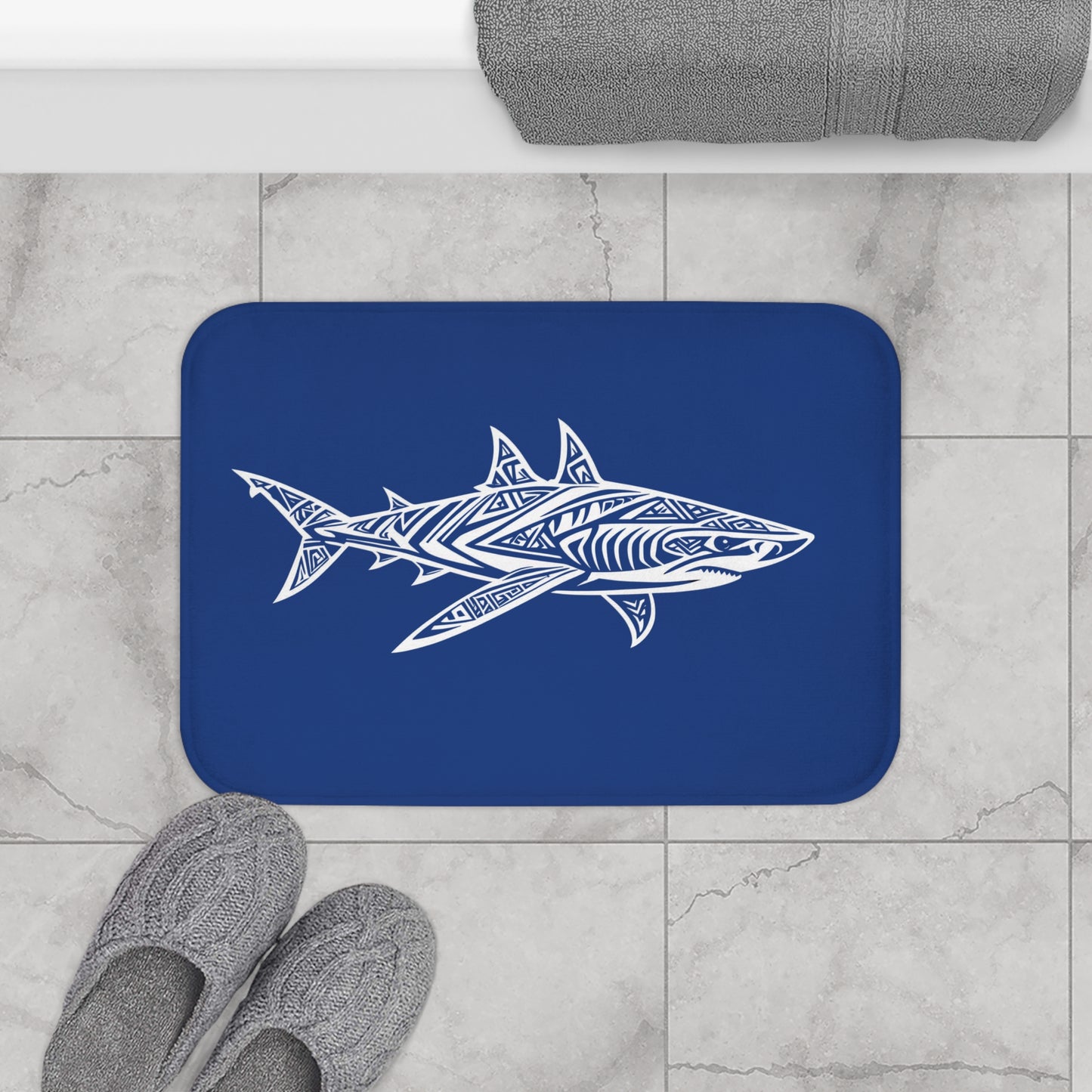 Tribal Bath Mat. Ocean Energy, Tribal Style