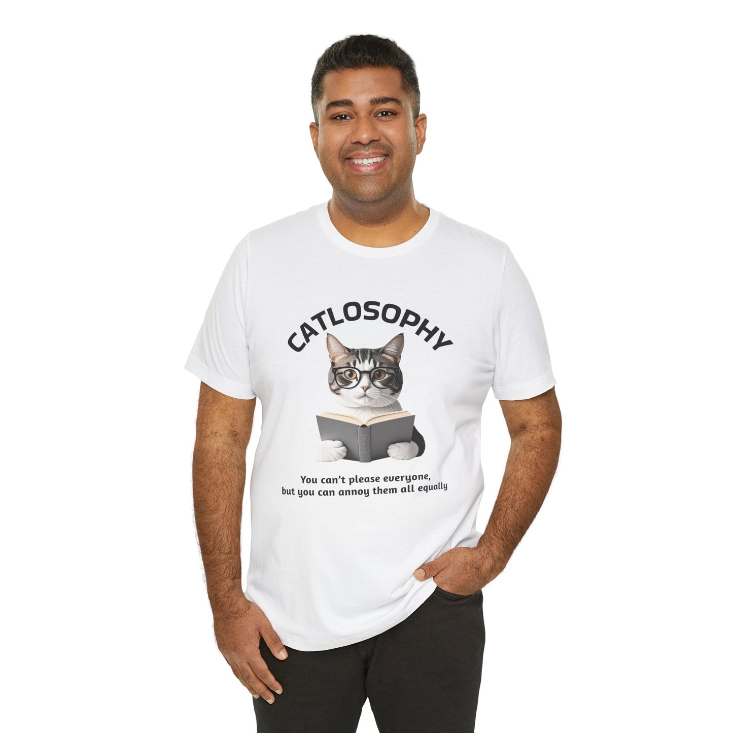 Catlosophy Unisex Jersey Short Sleeve Tee – "You can't please everyone" Design