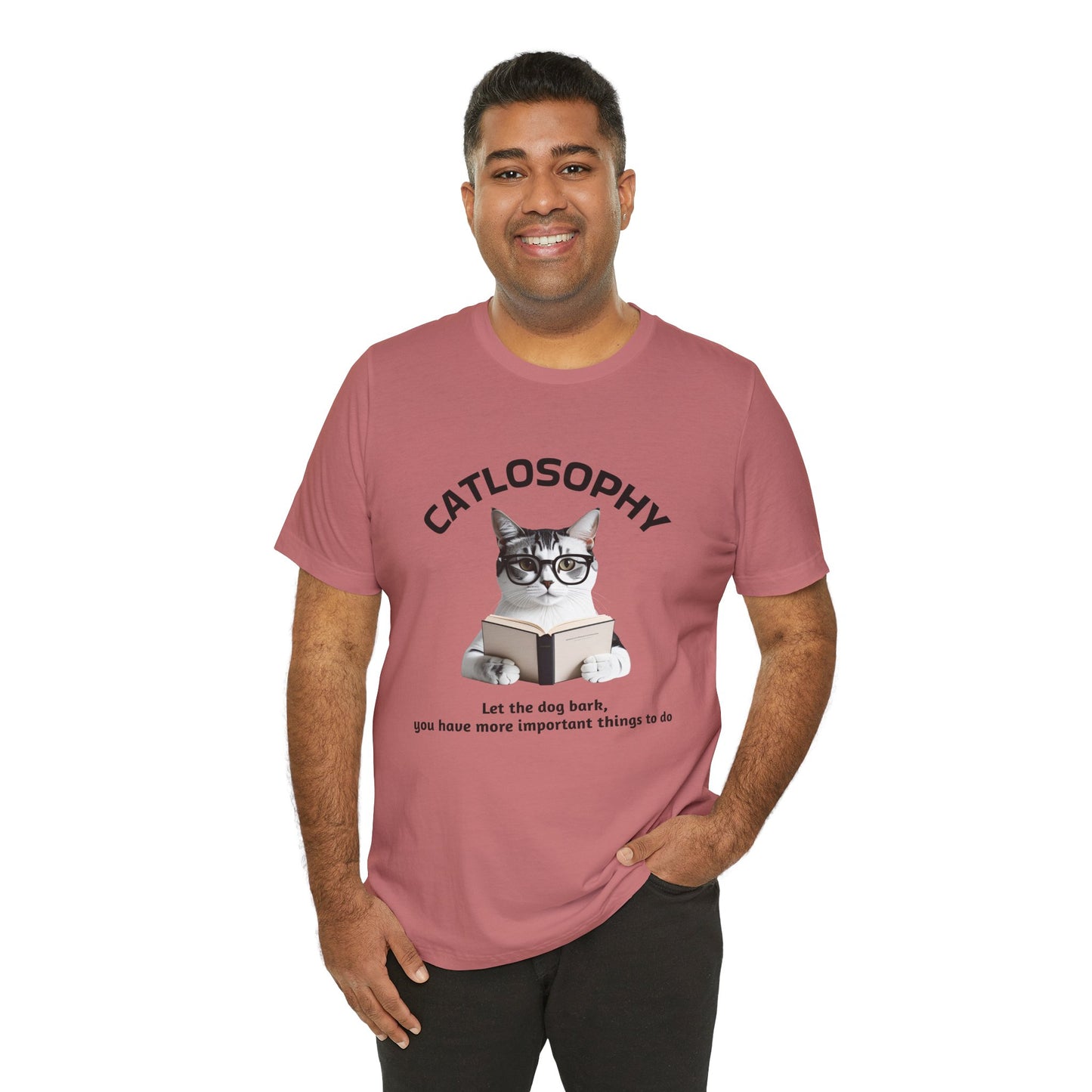 Catlosophy Unisex Jersey Short Sleeve Tee – "Let the dog bark" Design
