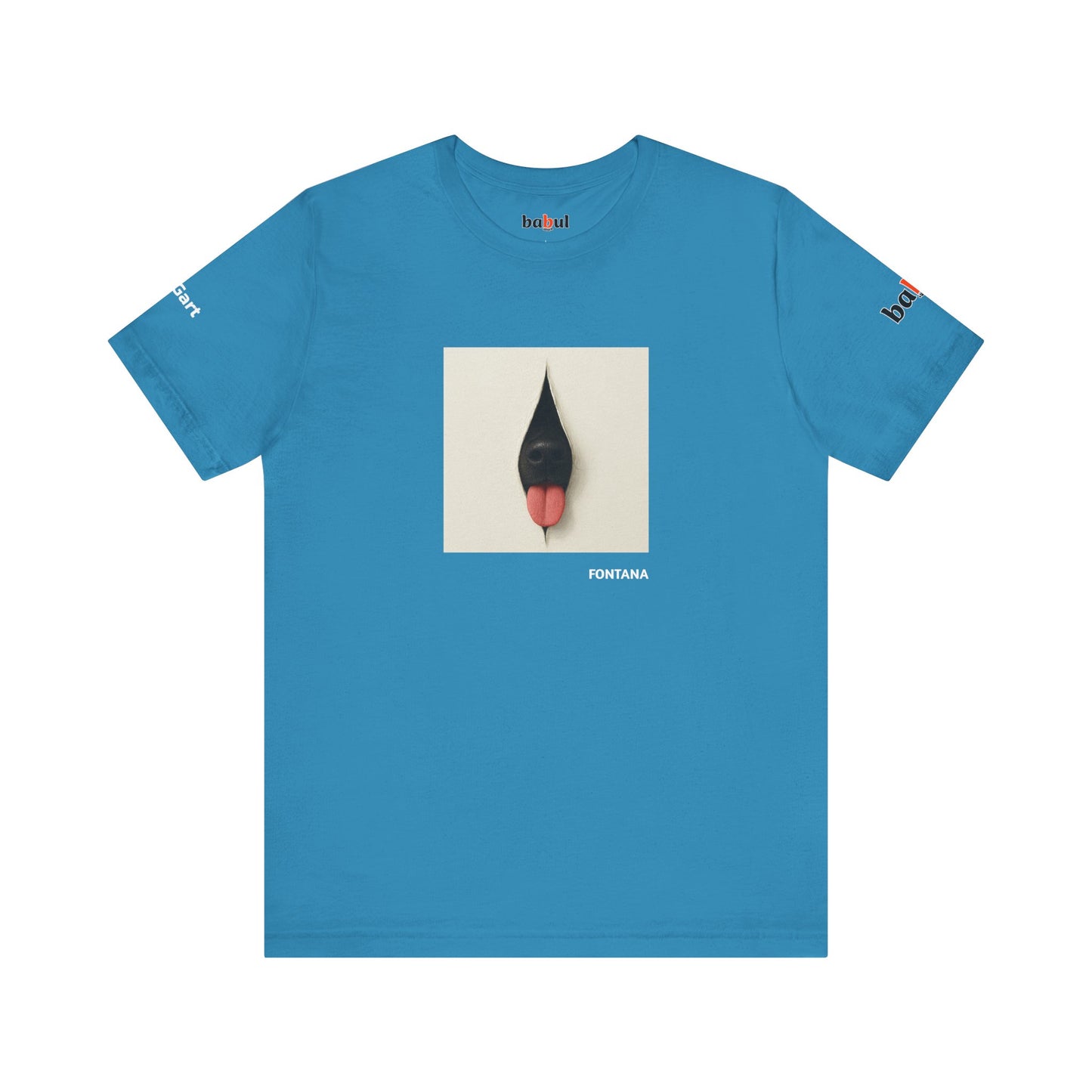 DOGART Unisex Jersey Dog T-Shirt - FONTANA - Iconic Painting Reimagined with Dogs