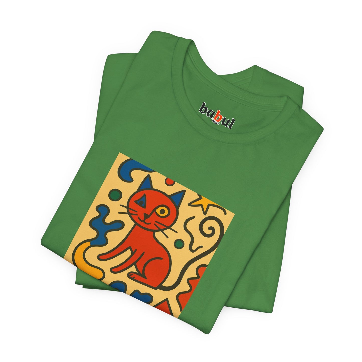 CATART Unisex Jersey Cat T-Shirt - MIRO - Iconic Painting Reimagined with Cats