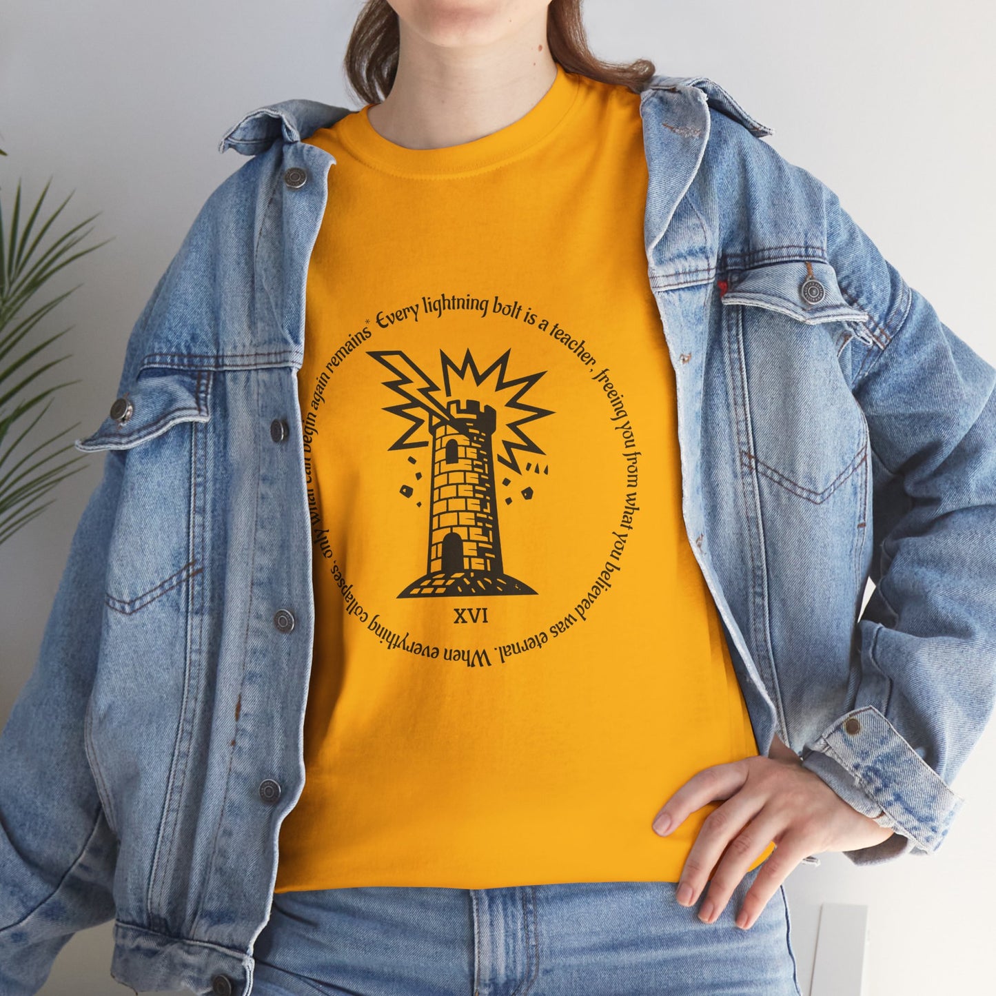 The Tower - ArcanaPop T-Shirt – Where Tarot Magic Meets Pop Art