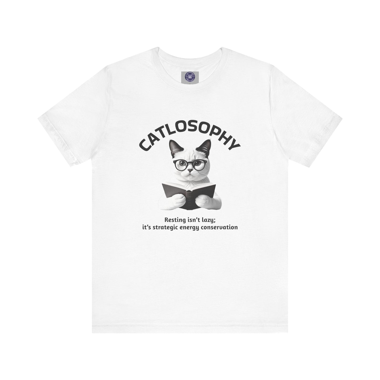 Catlosophy Unisex Jersey Short Sleeve Tee – "Resting isn't Lazy" Design