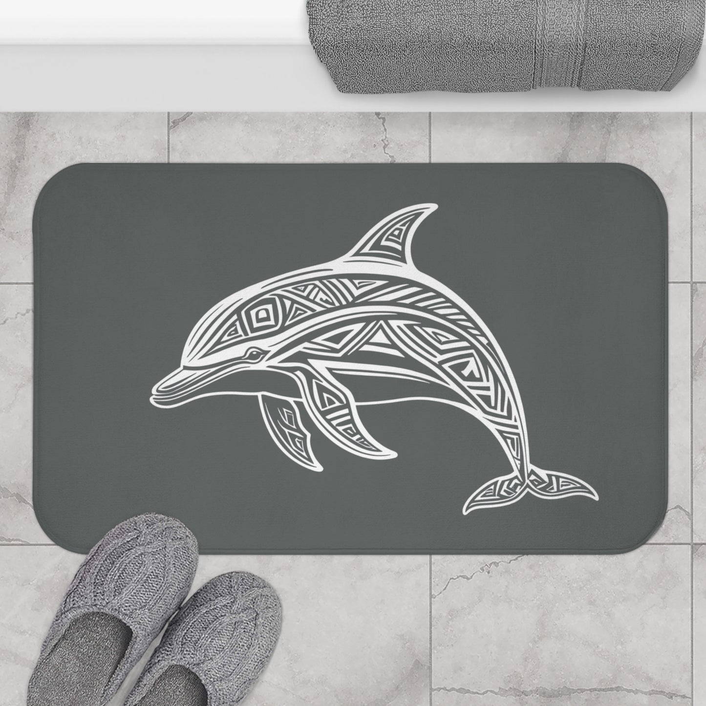 Tribal Bath Mat. Ocean Energy, Tribal Style