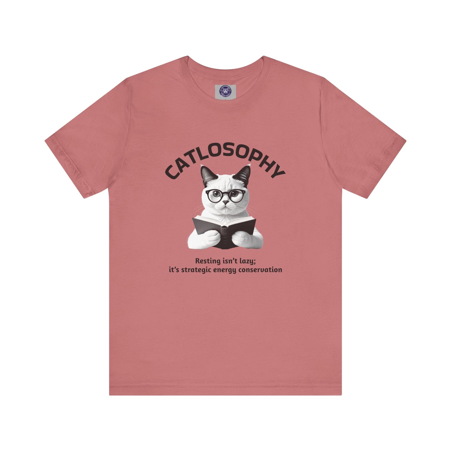 Catlosophy Unisex Jersey Short Sleeve Tee – "Resting isn't Lazy" Design
