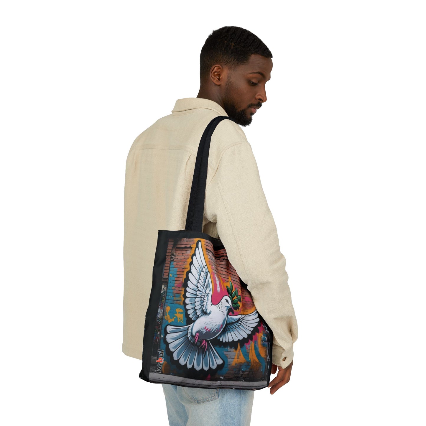 Artistic Surge - Eco-Friendly Canvas Tote Bag - PEACE