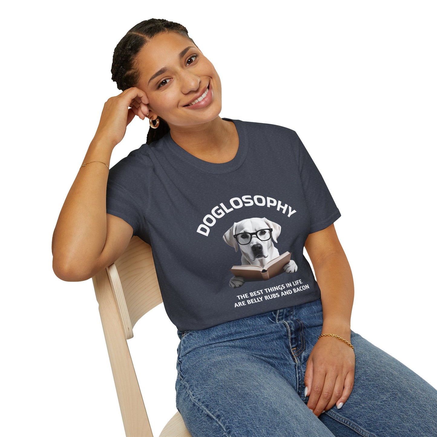 Doglosophy Unisex Softstyle T-Shirt - "The Best Things in Life" Design