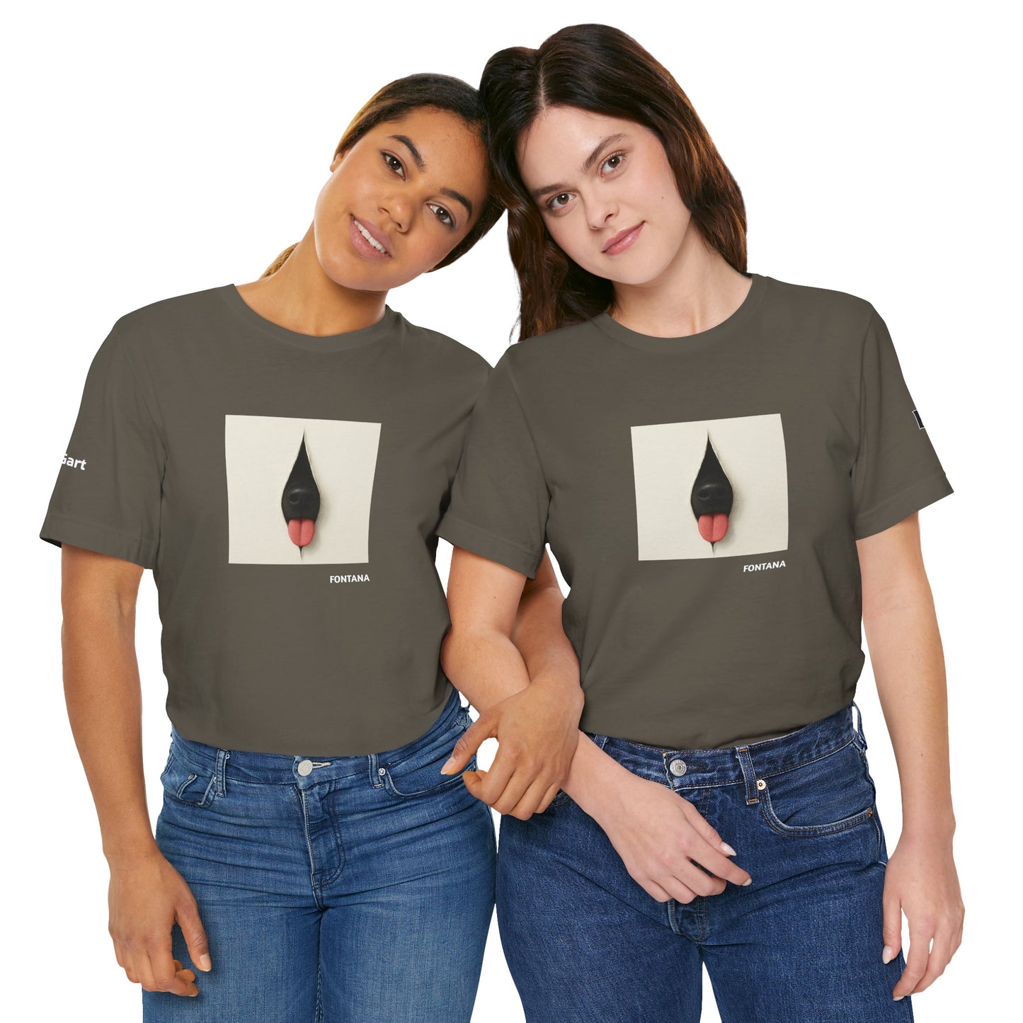 DOGART Unisex Jersey Dog T-Shirt - FONTANA - Iconic Painting Reimagined with Dogs