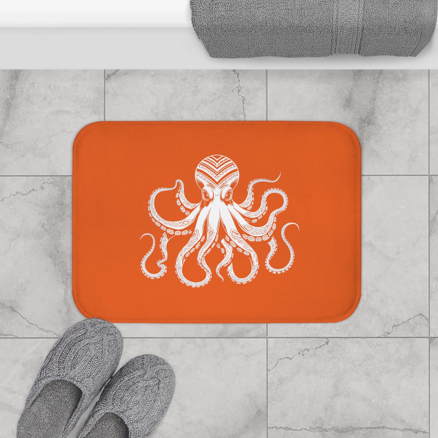Tribal Bath Mat. Ocean Energy, Tribal Style