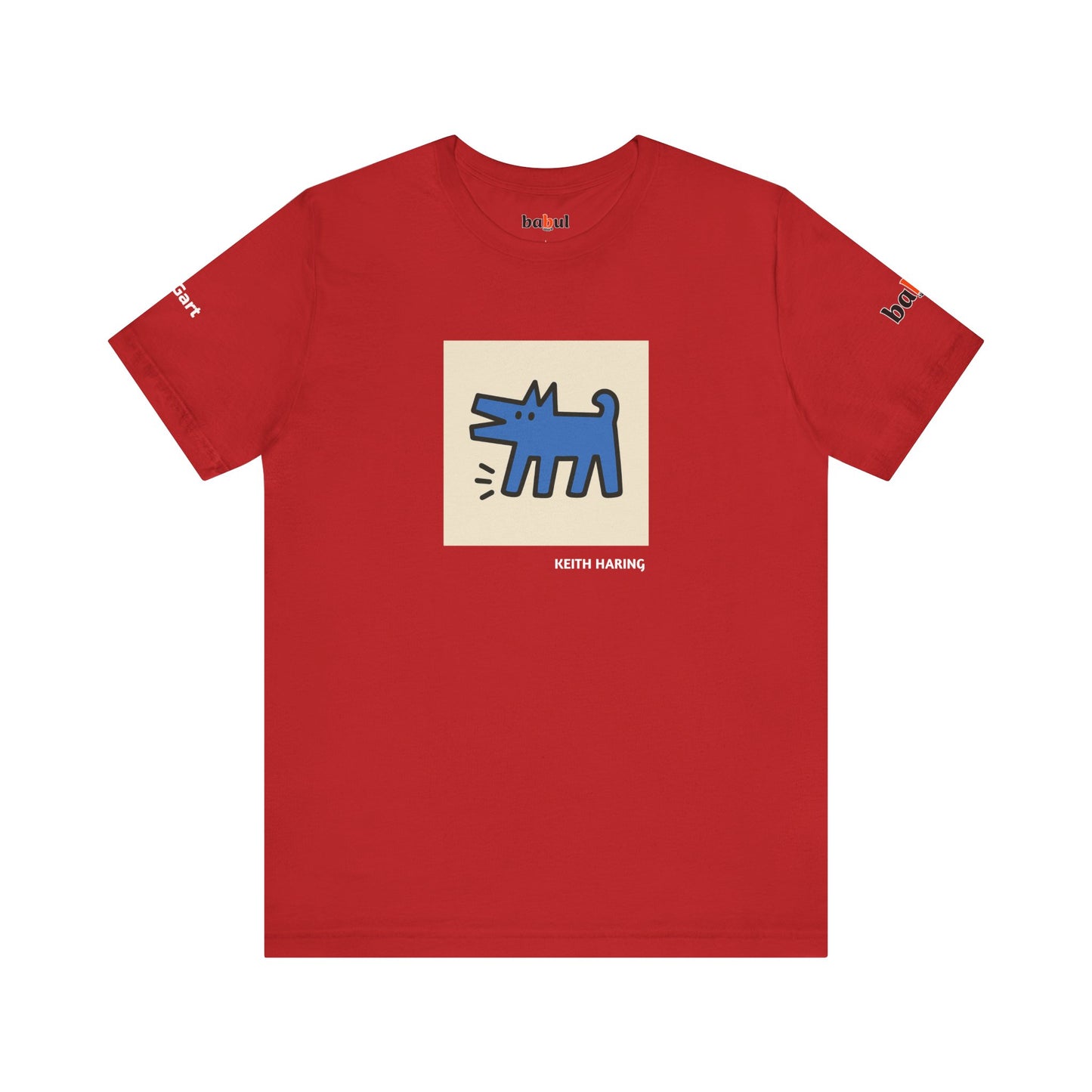 DOGART Unisex Jersey Dog T-Shirt - KEITH HARING - Iconic Painting Reimagined with Dogs
