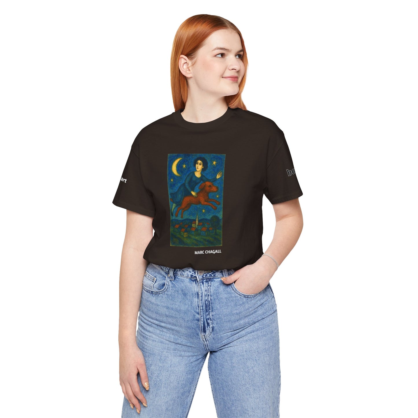 DOGART Unisex Jersey Dog T-Shirt - MARC CHAGALL - Iconic Painting Reimagined with Dogs