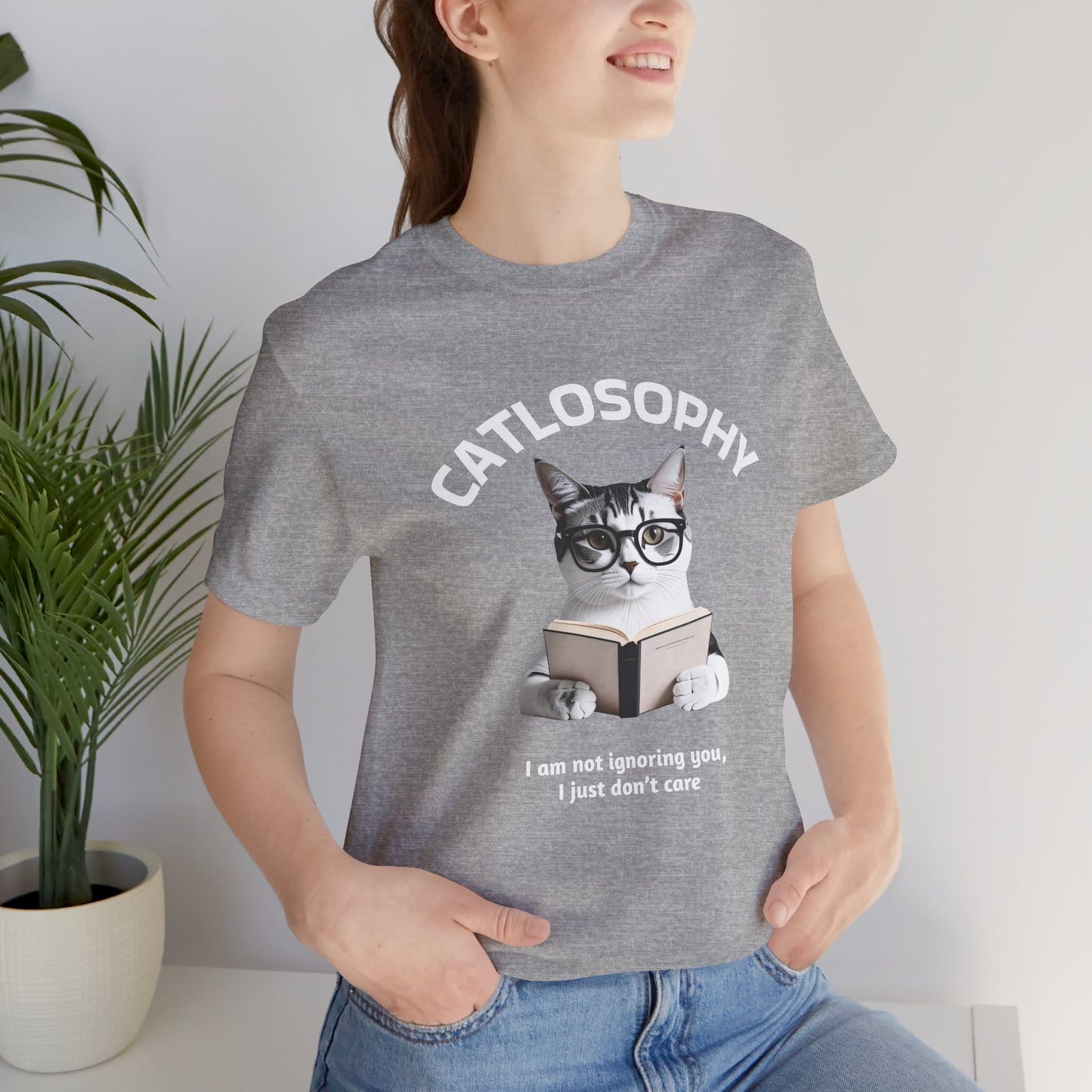 Catlosophy Unisex Jersey Short Sleeve Tee – "I am not ignoring you" Design