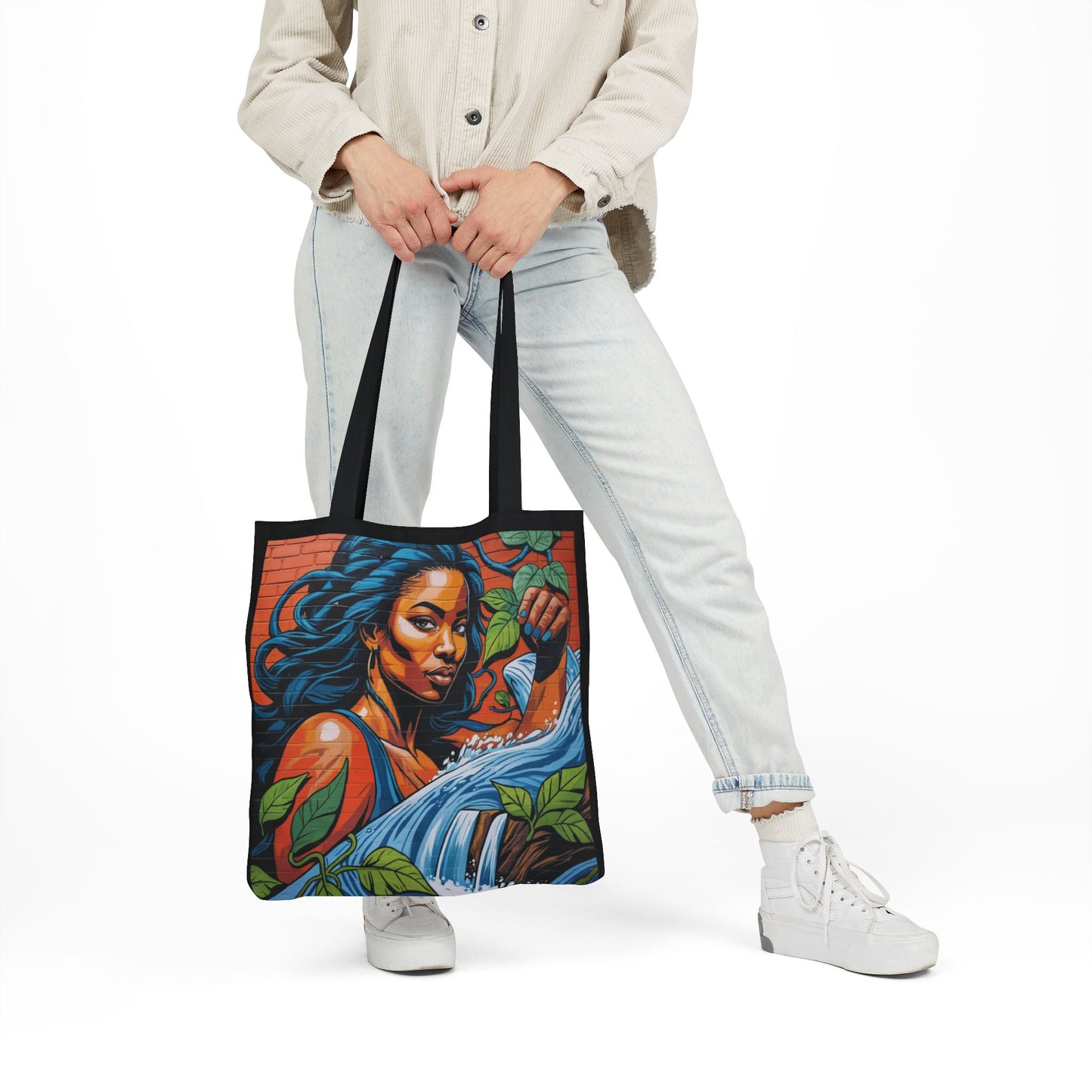 Artistic Surge - Eco-Friendly Canvas Tote Bag - WOMAN WITH WATER