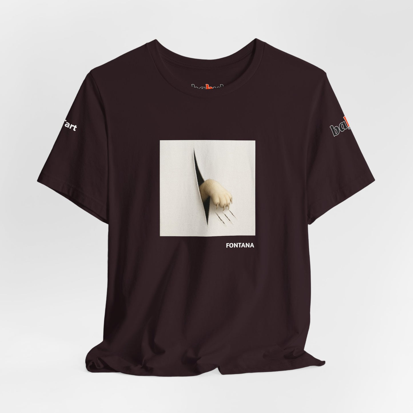 CATART Unisex Jersey Cat T-Shirt - FONTANA - Iconic Painting Reimagined with Cats