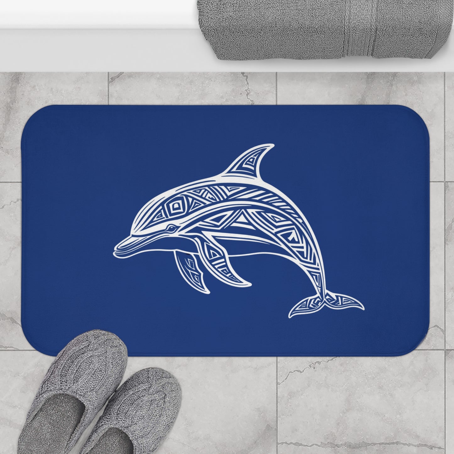 Tribal Bath Mat. Ocean Energy, Tribal Style