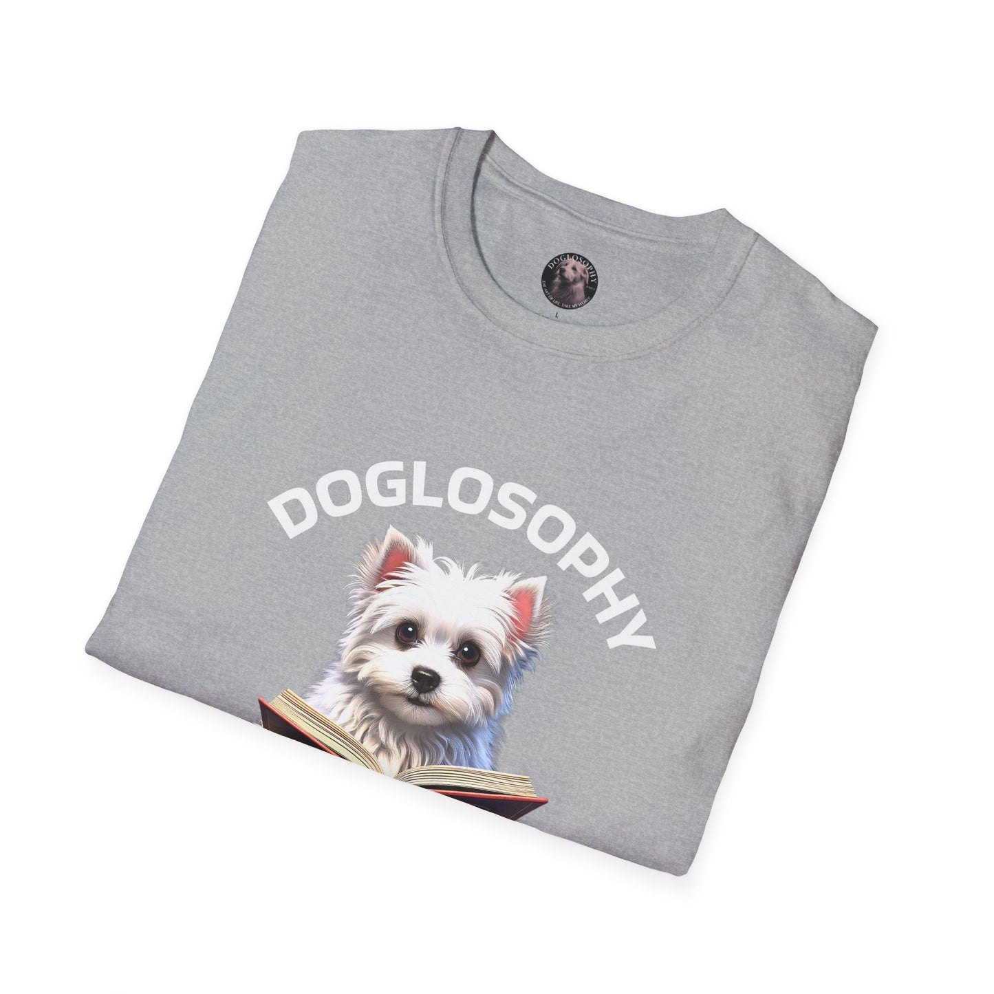 Doglosophy Unisex Softstyle T-Shirt - "Happiness is a Warm Sunbeam" Design