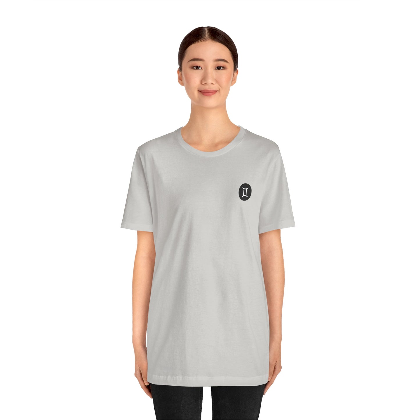 Gemini - Gothic Zodiac T-Shirt. Blue graphic on the back. Zodiac in the Shadows
